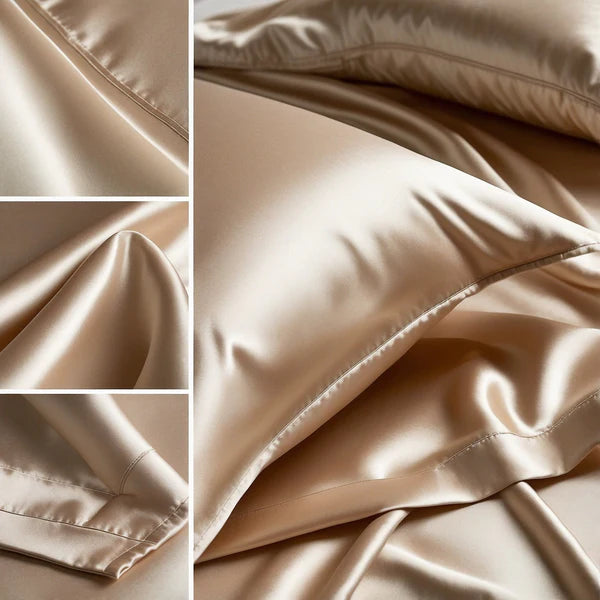 SET DI 4 PEZZI PER LETTO DI LUSSO IN SETA EGIZIANA