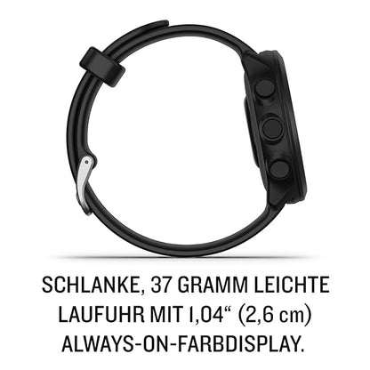 Garmin Forerunner 55 (Whitestone), Smartwatch running con GPS, Cardio, Piani di allenamento inclusi, VO2max, Allenamenti personalizzati, Connect IQ, Taglia unica