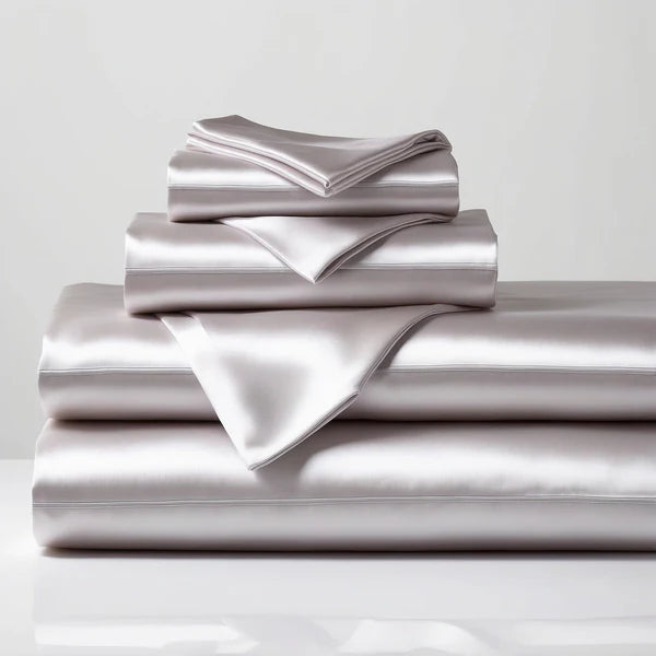 SET DI 4 PEZZI PER LETTO DI LUSSO IN SETA EGIZIANA