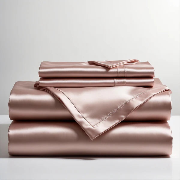 SET DI 4 PEZZI PER LETTO DI LUSSO IN SETA EGIZIANA