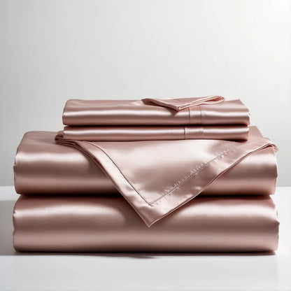 SET DI 4 PEZZI PER LETTO DI LUSSO IN SETA EGIZIANA